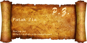 Patak Zia névjegykártya